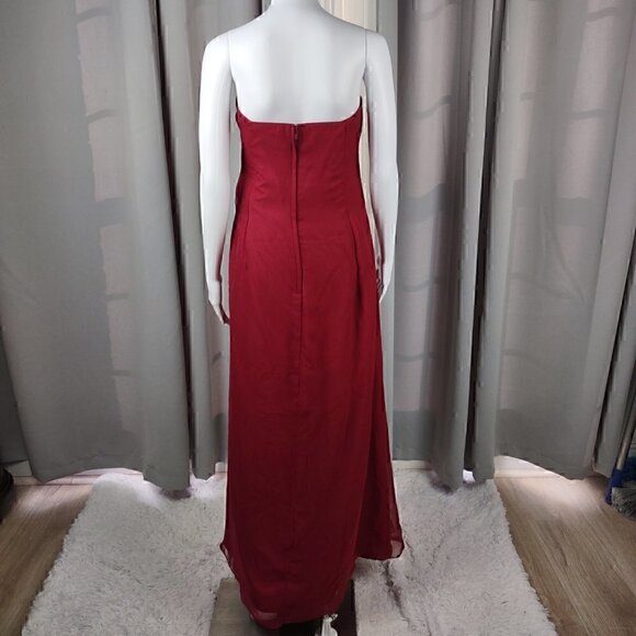 Jordan Women's Burgundy Formal, Wedding Prom, Strapless With Cover Dress Size 20 - Picture 5 of 14